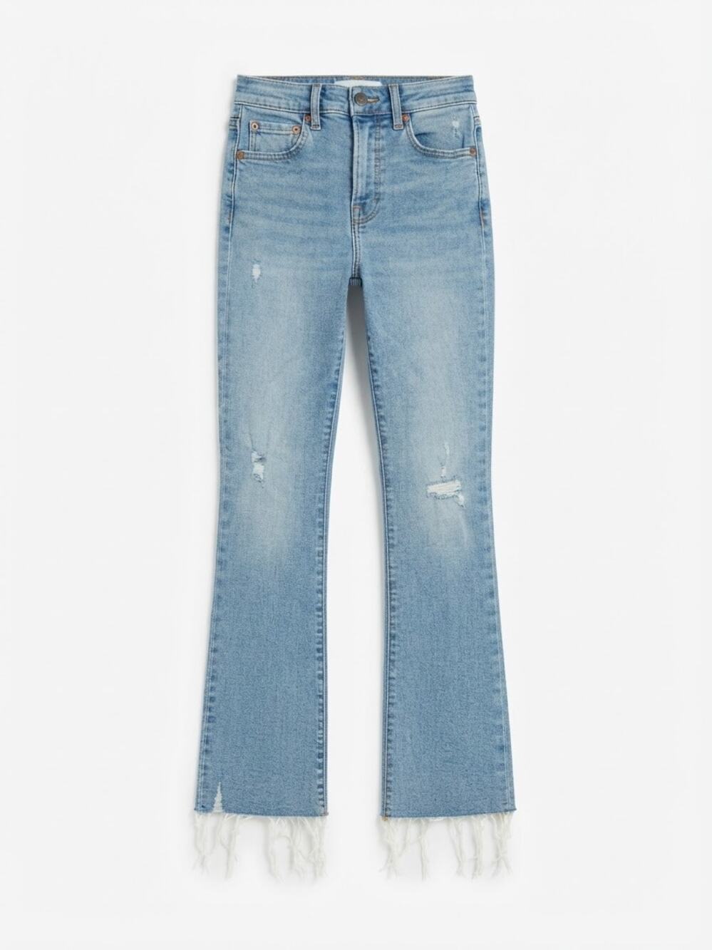 PISTOLA Distressed High Rise Crop Flare Jeans Women Size 24 Y2K Edgy Chic